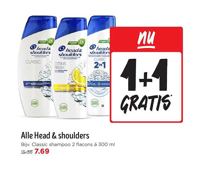 Alle Head & shoulders Bijv. Classic shampoo 2 flacons à 300 ml