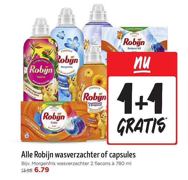 Alle Robijn wasverzachter of capsules