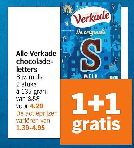 Alle Verkade chocoladeletters