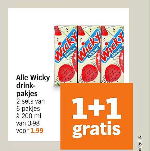 Alle Wicky drinkpakjes