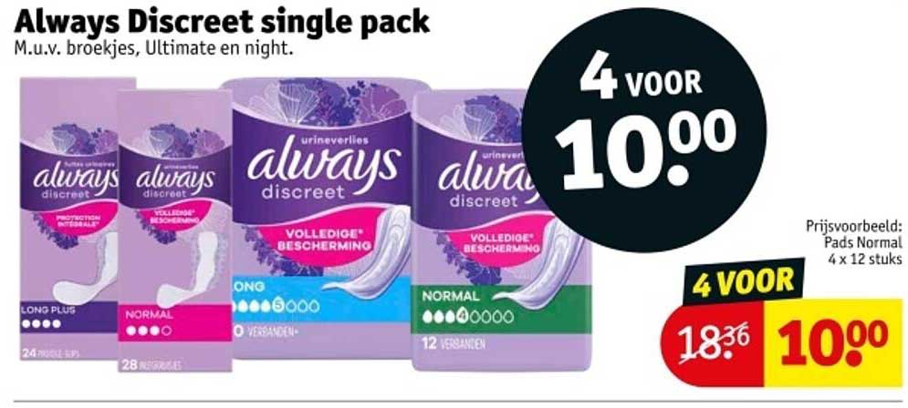 Always Discreet single pack