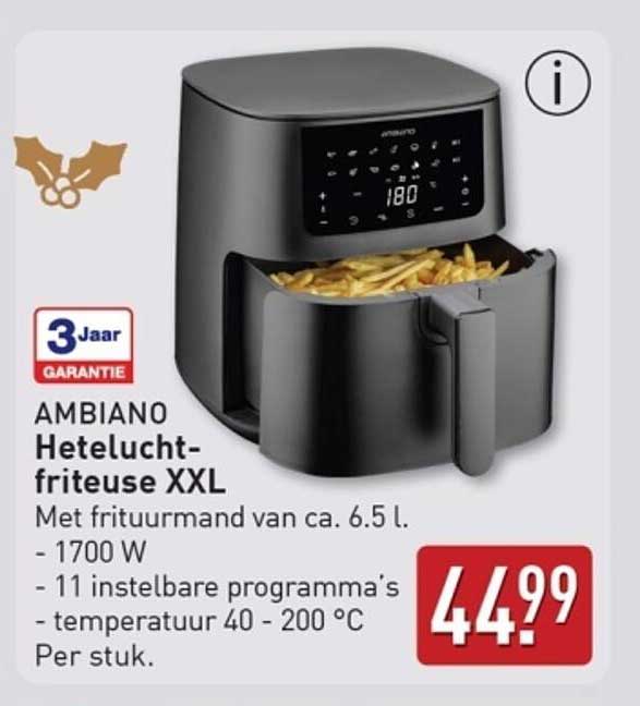 AMBIANO Hetelucht-fritueuse XXL