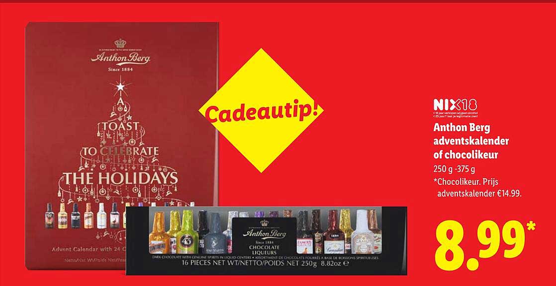 Anthon Berg adventskalender of chocolikeur
