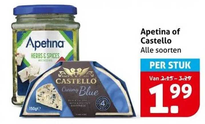 Apetina of Castello Alle soorten