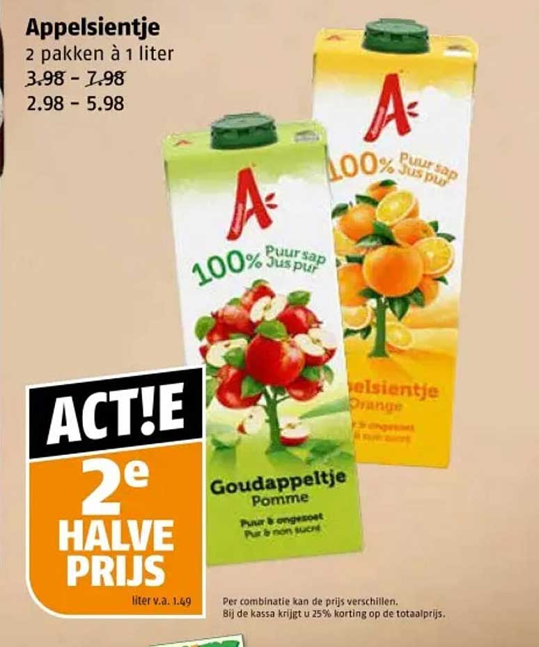 Appelsientje 2 pakken à 1 liter