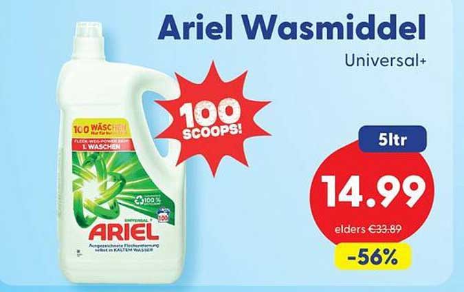 Ariel Wasmiddel Universal+ 5ltr