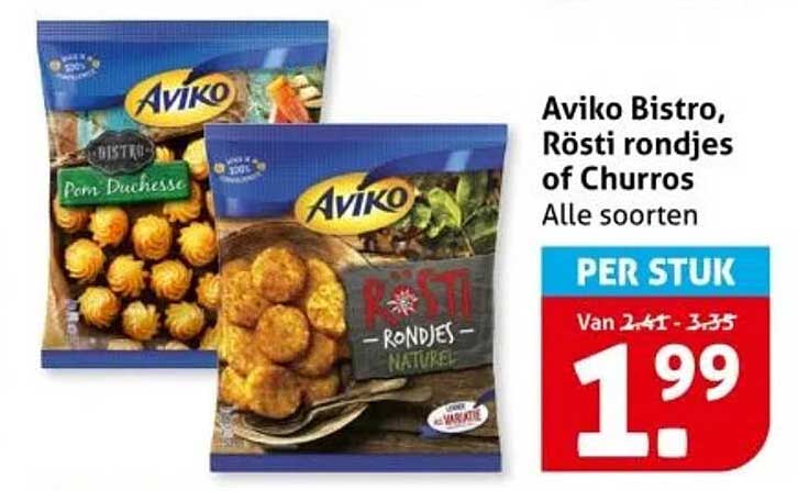 Aviko Bistro, Rösti rondjes of Churros Alle soorten