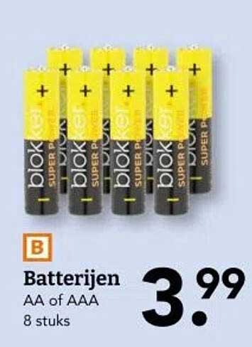 Batterijen AA of AAA 8 stuks