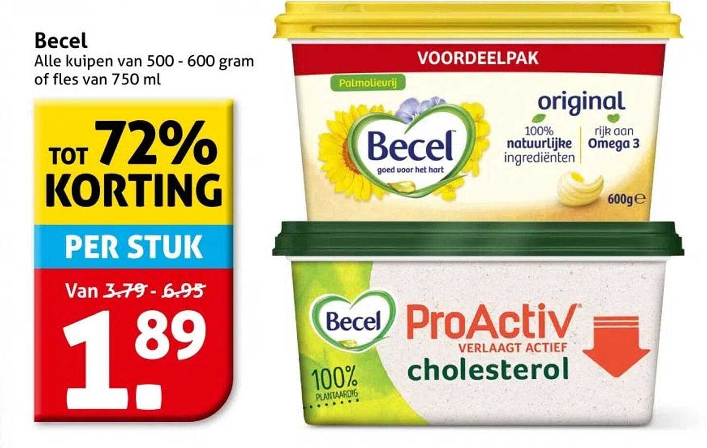 Becel aanbiedingen met tot 72% korting