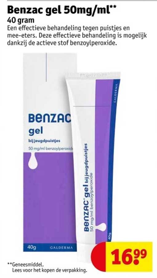 Benzac gel 50mg/ml** 40 gram