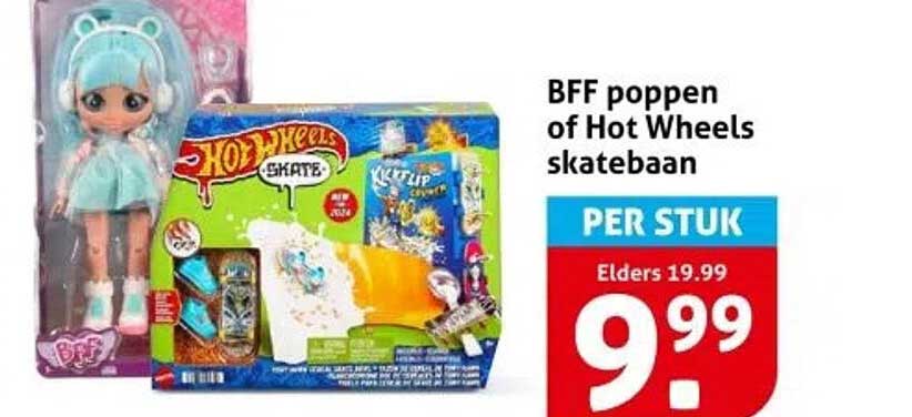 BFF poppen of Hot Wheels skatebaan