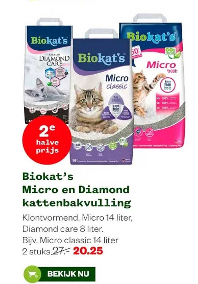 Biokat’s Micro en Diamond kattenbakvulling