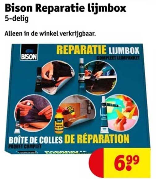 Bison Reparatie lijmbox 5-delig
