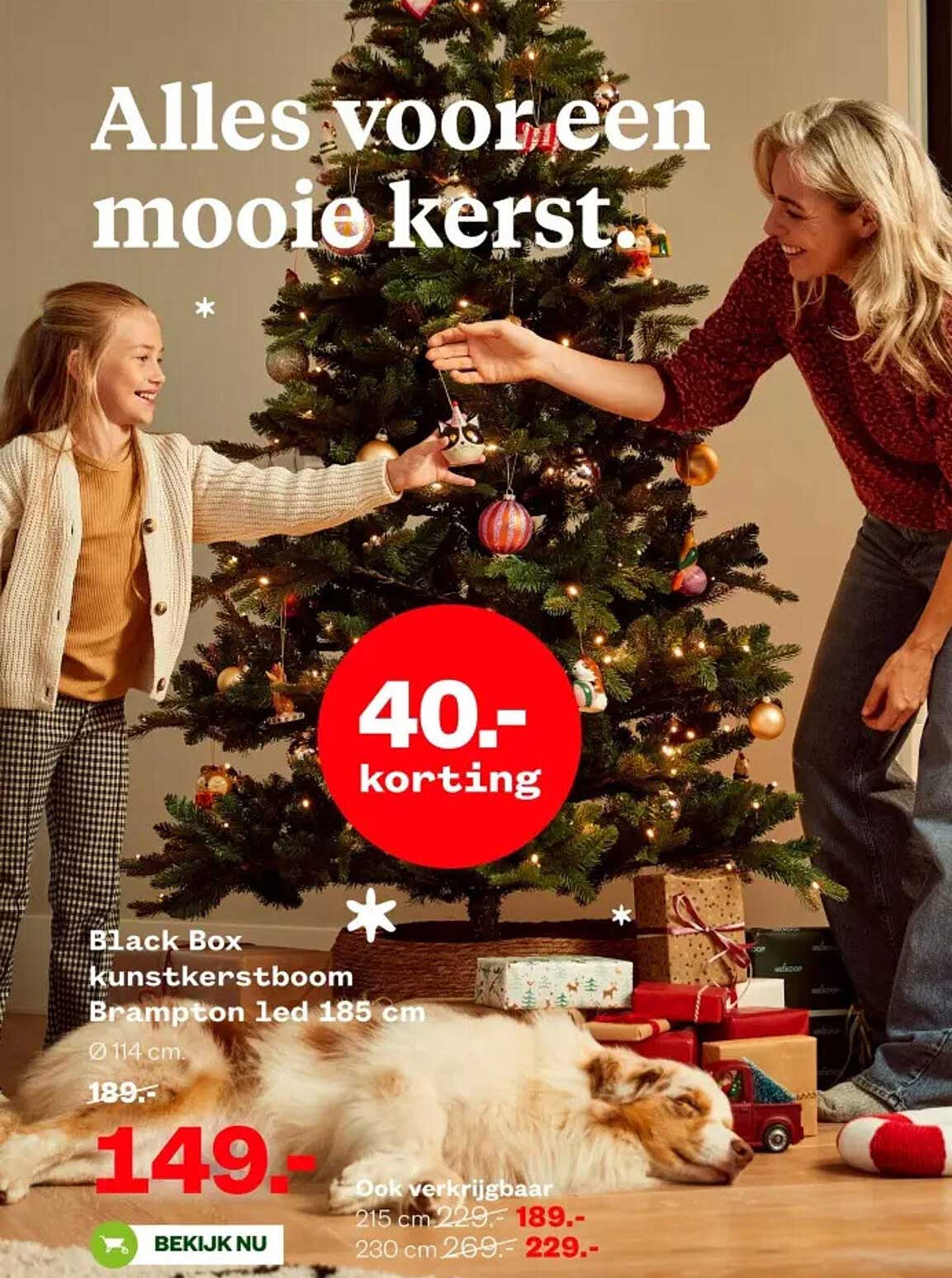 Black Box kunstkerstboom Brampton led 185 cm