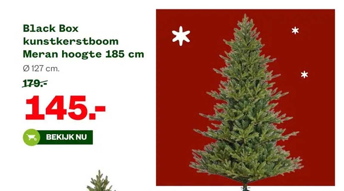 Black Box kunstkerstboom Meran hoogte 185 cm