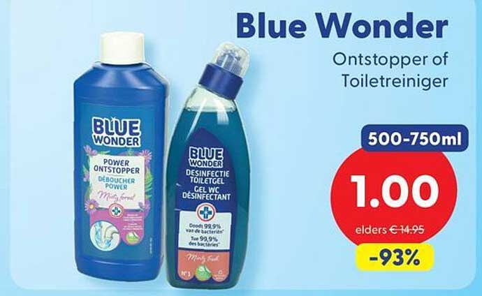 Blue Wonder Ontstopper of Toiletreiniger