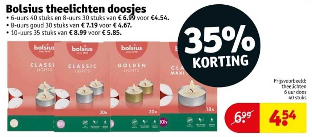 Bolsius theelichten doosjes