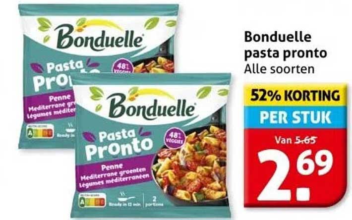 Bonduelle pasta pronto Alle soorten