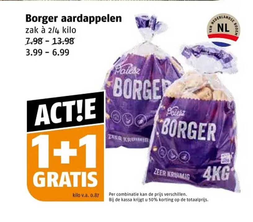 Borgers aardappelen zak à 2/4 kilo