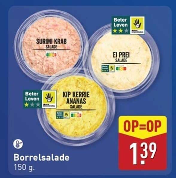 Borrel salade 150 g.