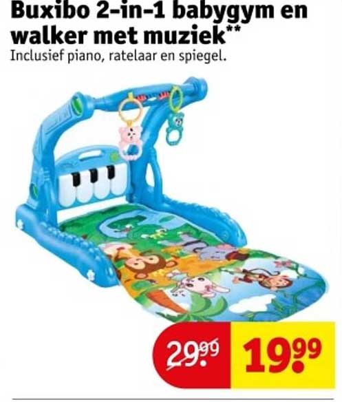 Buxibo 2-in-1 babygym en walker met muziek**