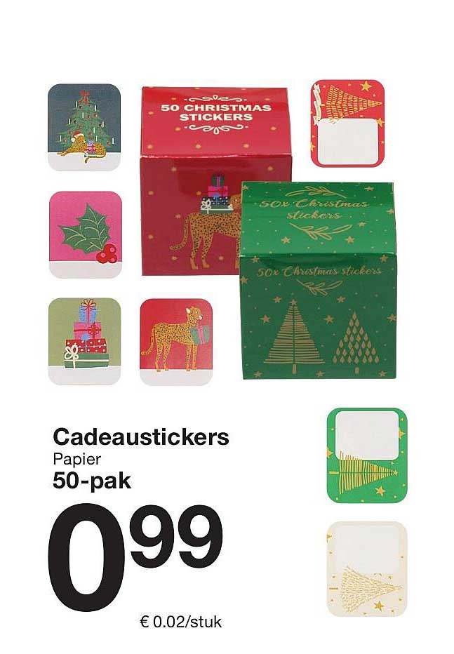 Cadeau Stickers - 50-pak