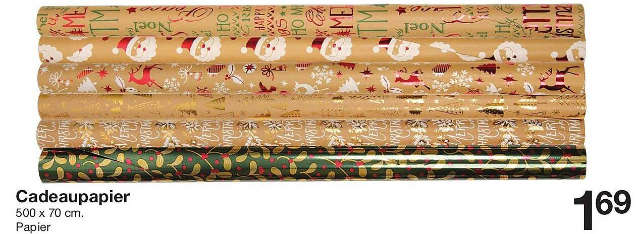 Cadeaupapier 500 x 70 cm.