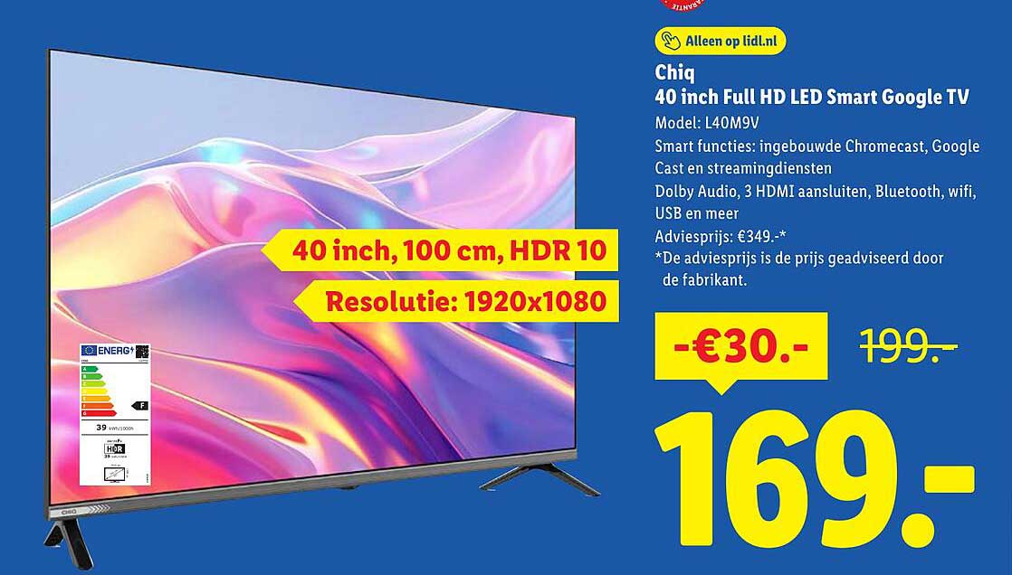 Chiq 40 inch Full HD LED Smart Google TV