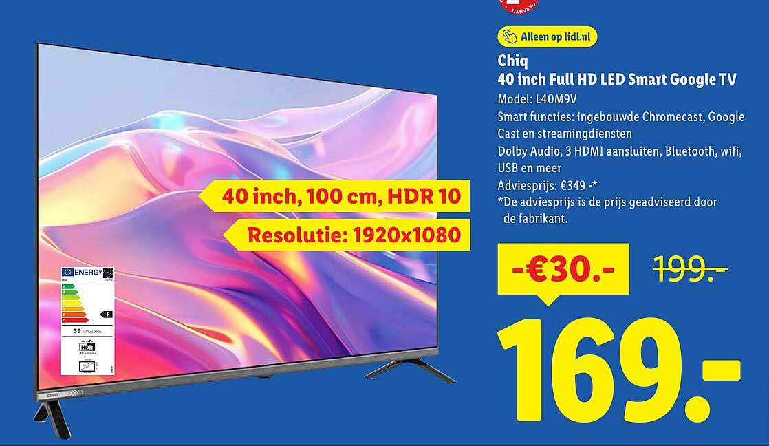 Chiq 40 inch Full HD LED Smart Google TV