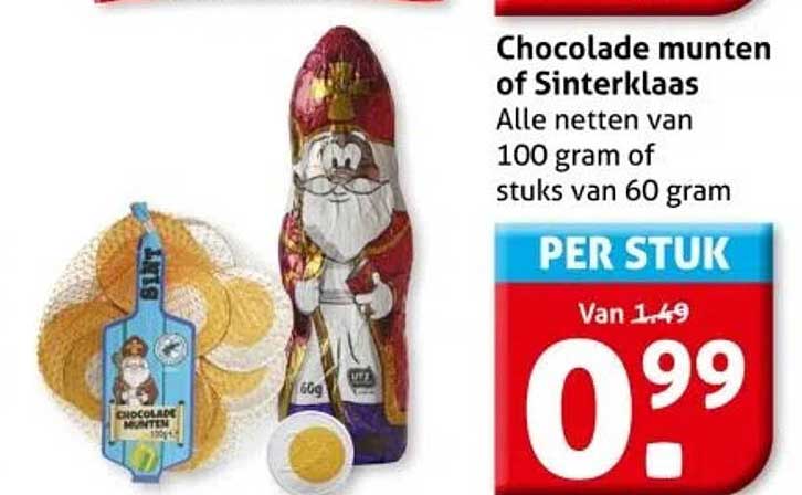Chocolade munten of Sinterklaas