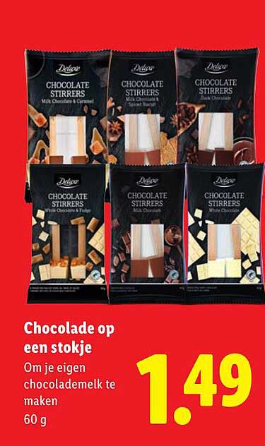 Chocolade op een stokje