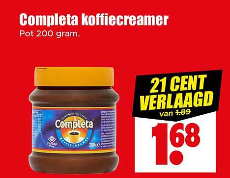 Completa koffiewhite, Pot 200 gram.