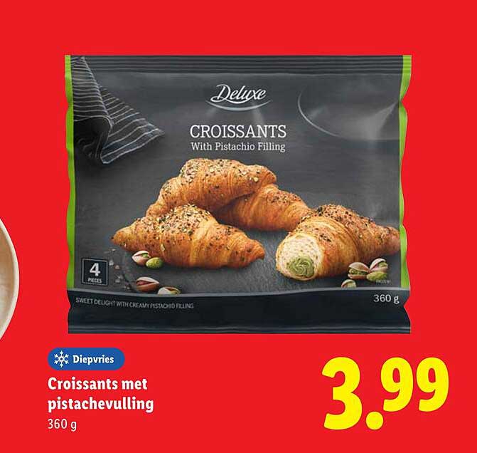 Croissants met pistachevulling
