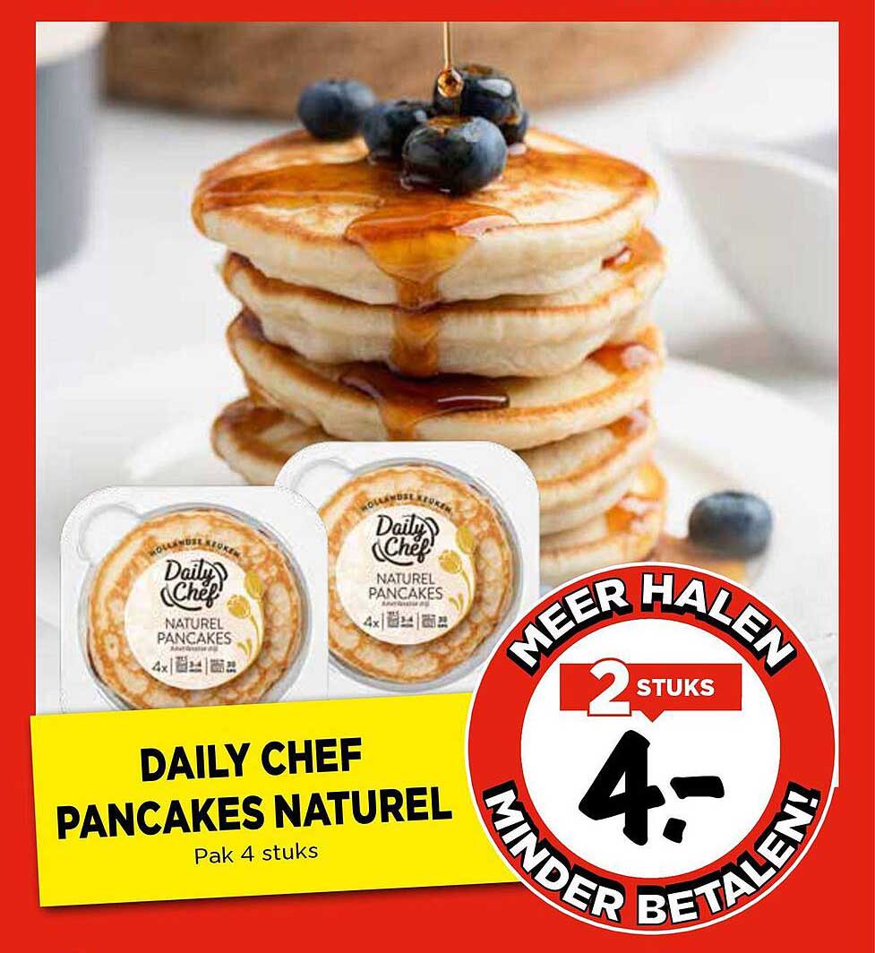 DAILY CHEF PANCAKES NATUREL Pak 4 stuks