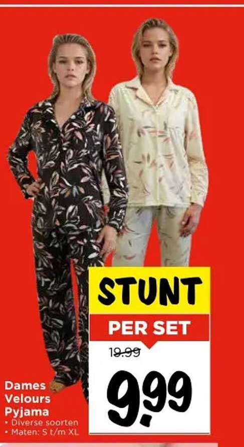 Dames Velours Pyjama
