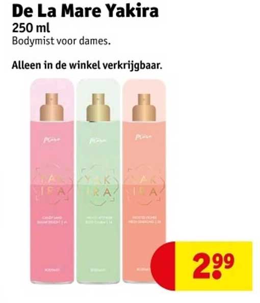 De La Mare Yakira 250 ml Bodymist voor dames
