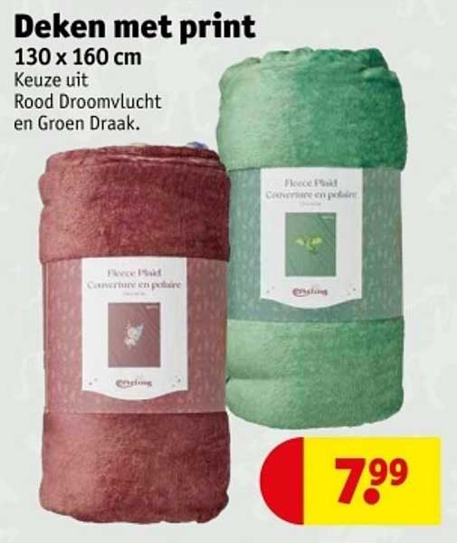 Deken met print