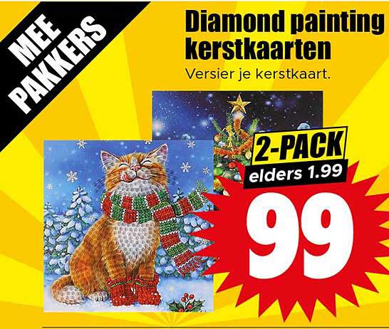 Diamond painting kerstkaarten
