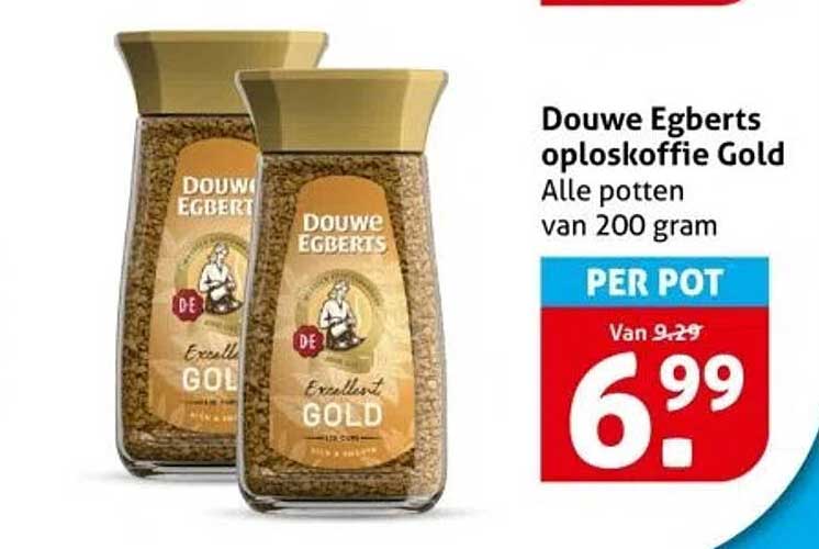 Douwe Egberts oploskoffie Gold