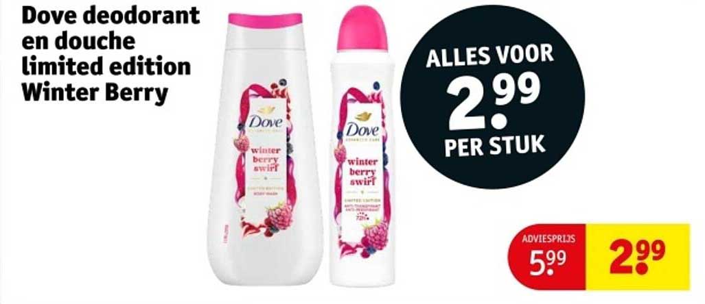 Dove deodorant en douche limited edition Winter Berry