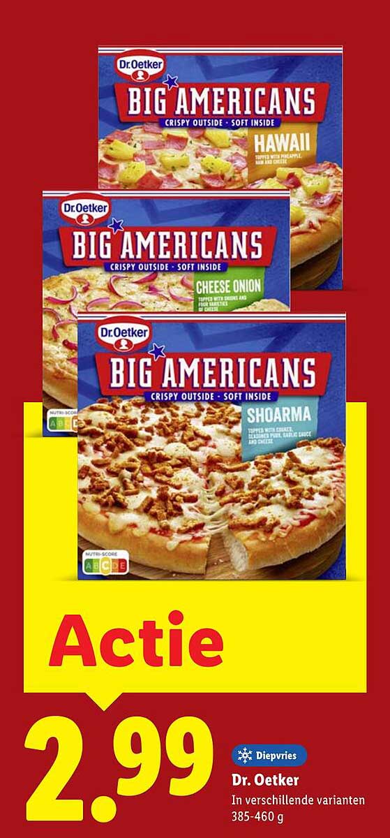 Dr. Oetker Big Americans in verschillende smaken