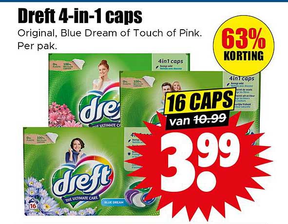 Dreft 4-in-1 caps