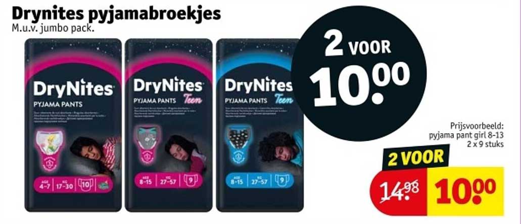 DryNites pyjamabroekjes M.u.v. jumbo pack