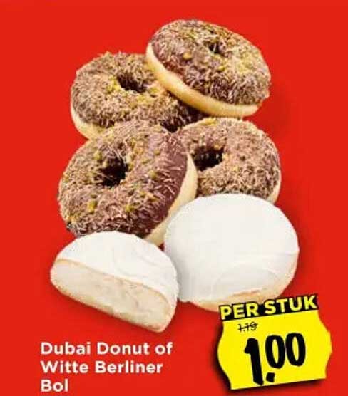 Dubai Donut of Witte Berliner Bol