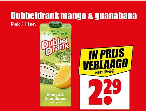 DubbelDrank mango & guanabana