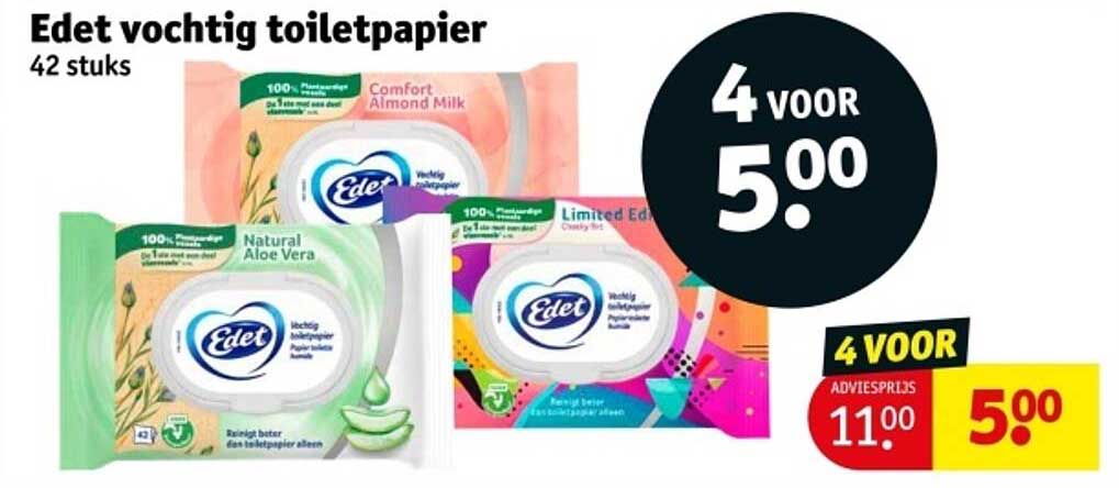 Edet vochtig toiletpapier 42 stuks