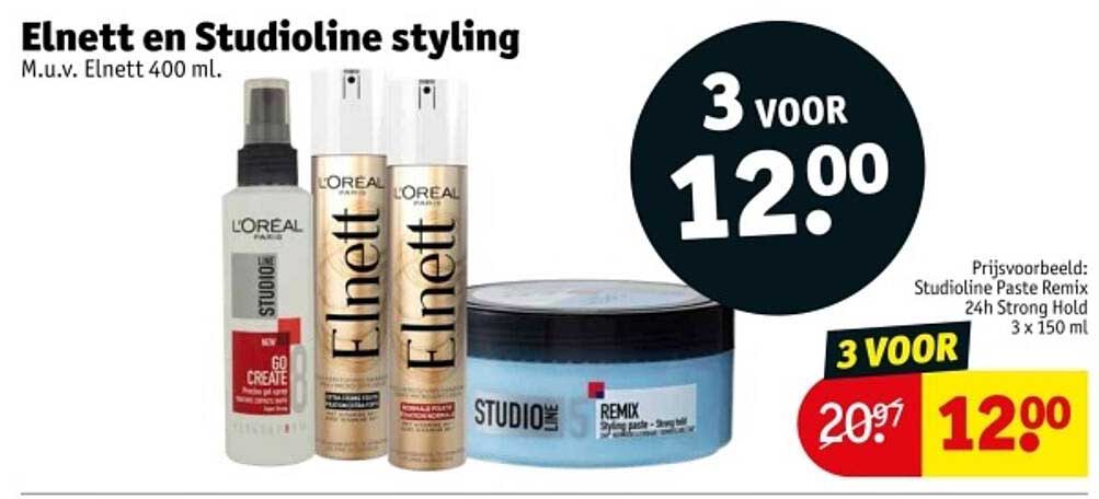 Elnett en Studioline styling M.u.v. Elnett 400 mL.