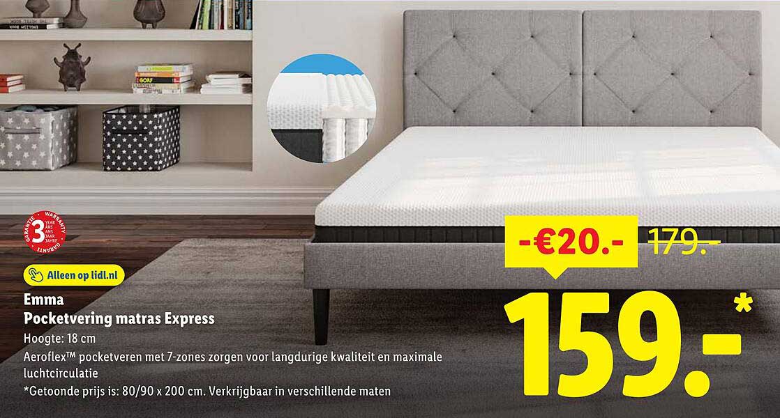 Emma Pocketvering matras Express