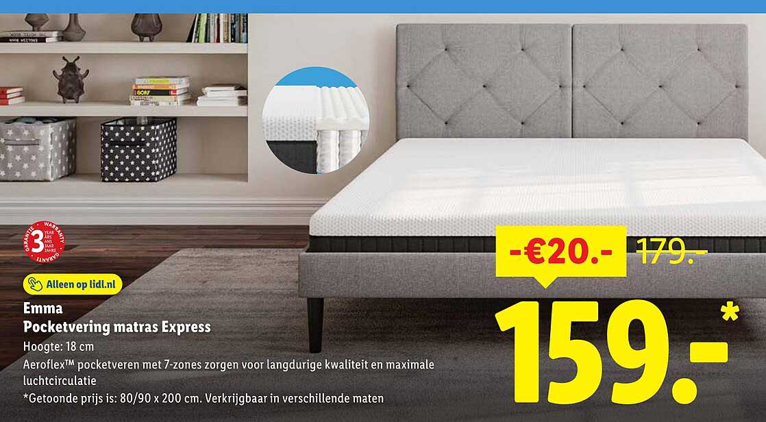 Emma Pocketvering matras Express