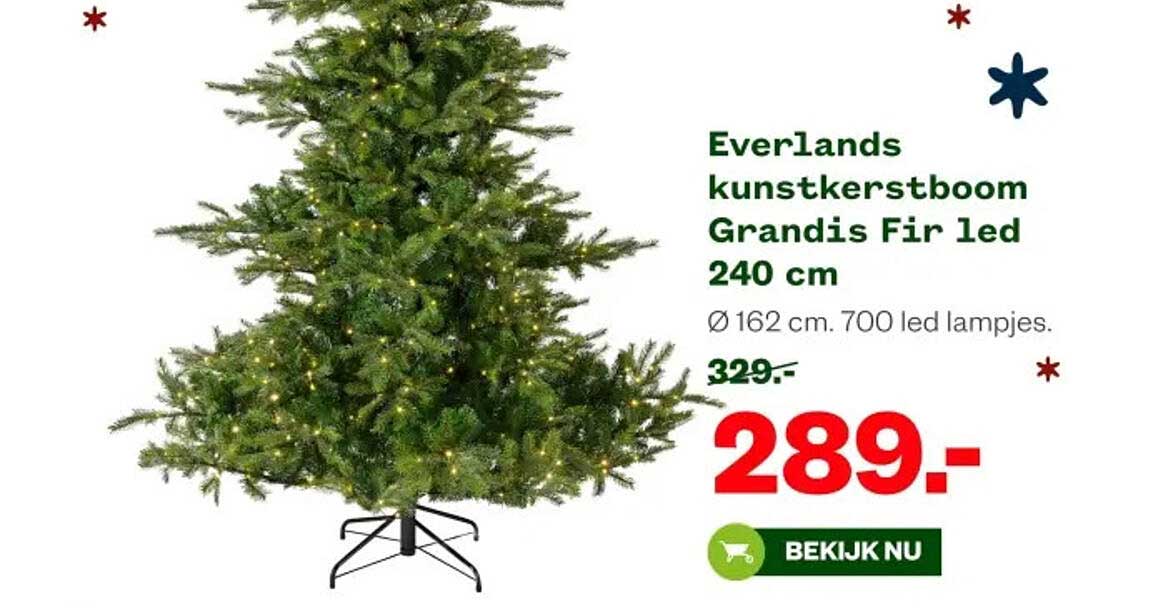 Everlands kunstkerstboom Grandis Fir led 240 cm